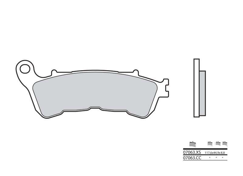 Brembo S.p.A. Bromsbelägg Scooter kolkeramik - 07063CC Figur 1
