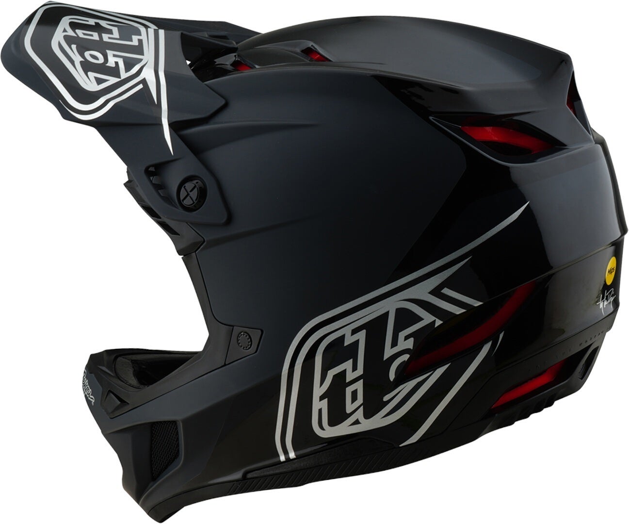 Troy Lee Designs D4 Polyacrylite MIPS Shadow Κράνος κατάβασης μαύρο/μαύρο ματ Σ (55/56) Γράφημα 8