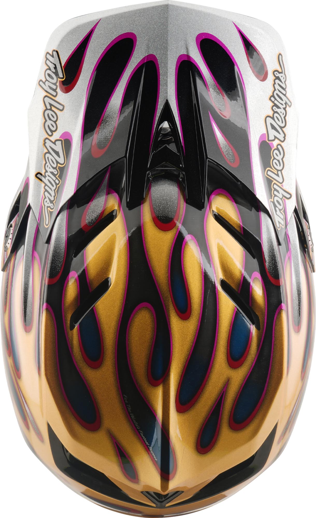 Side view of Troy Lee Designs D4 Carbon MIPS Overspray Downhill Helmet