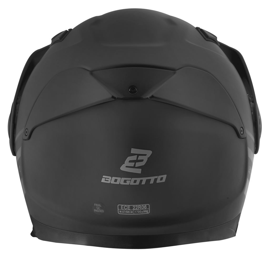 Side view of Bogotto FG-102 Duo Fiberglass Enduro Flip-Up Helmet