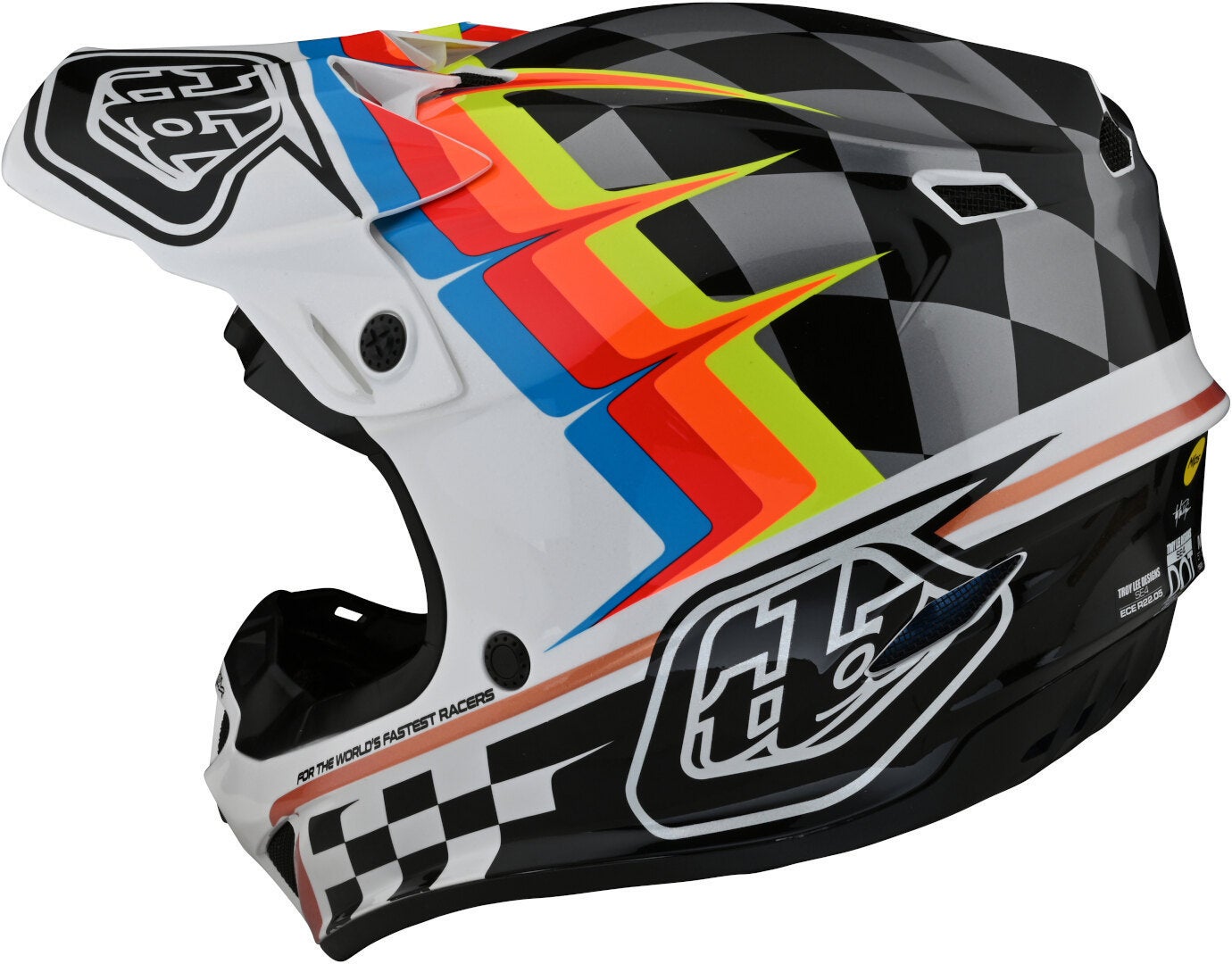 Troy Lee Designs SE4 Warped Polyacrylite MIPS Motorcross helm Wit S (55/56) Figuur 7