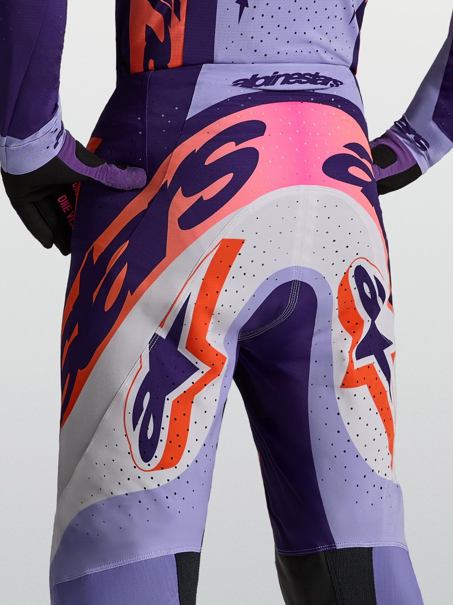 Alpinestars Supertech Dyna Pantaloni da motocross viola/rosa 42 Figura 9