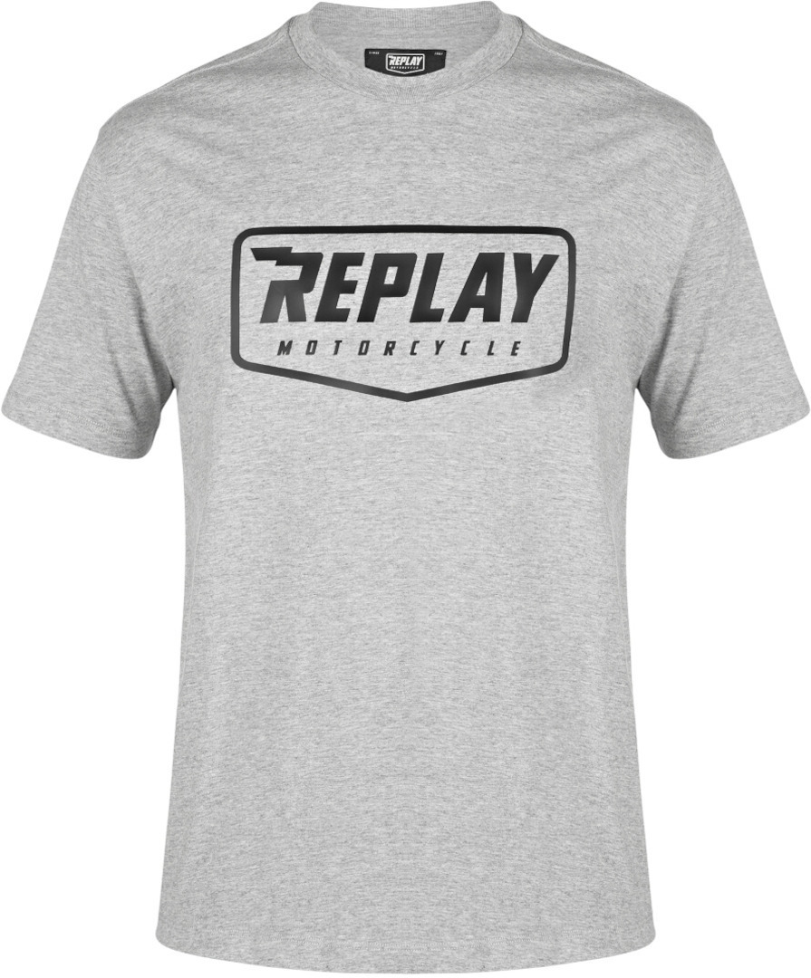Replay Logo T-shirt grå M Figur 1