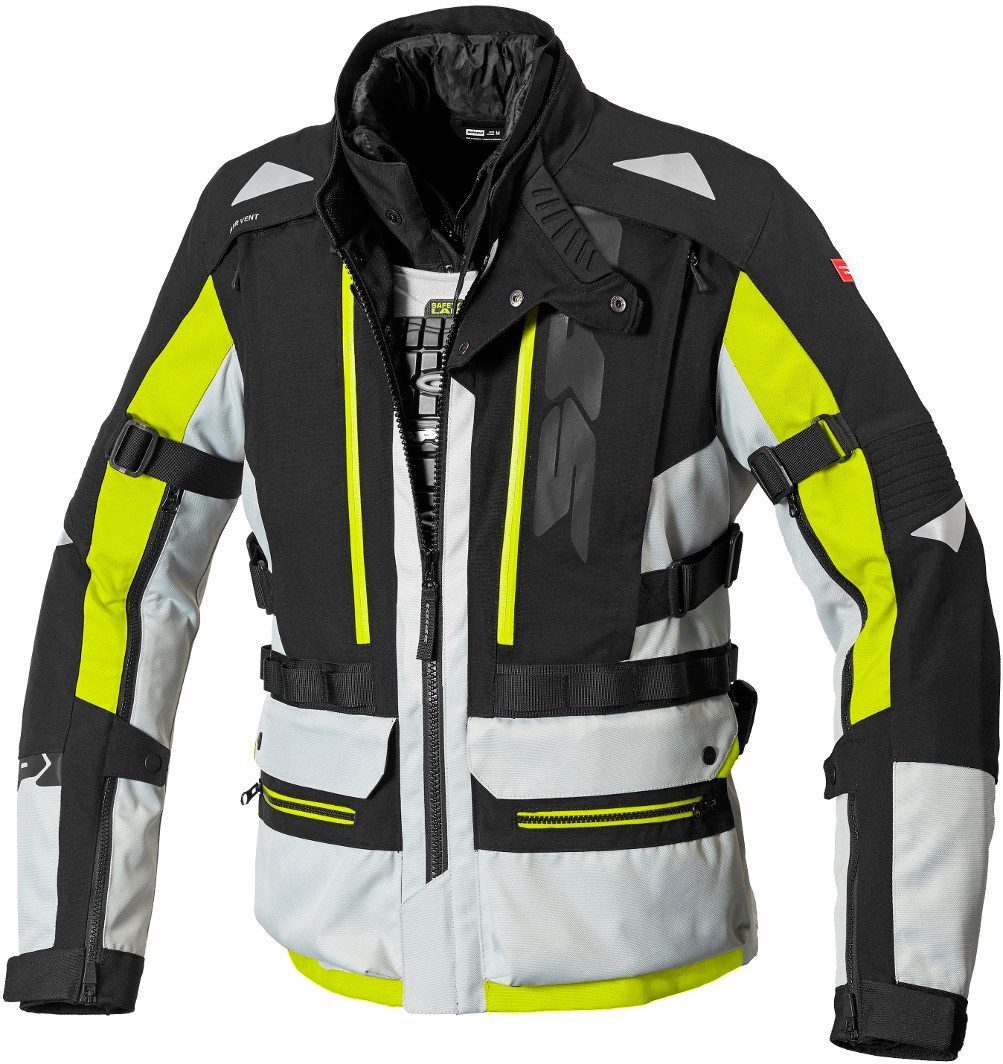 Spidi H2Out Allroad Motorcycle Textile Jacket black/grey/yellow L Figure 2