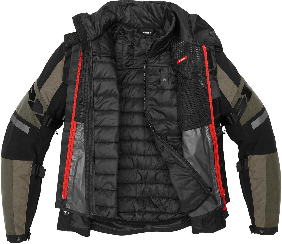 Spidi 4 Season Evo H2Out Motorcycle Textile Jacket black/olive M Figure 5