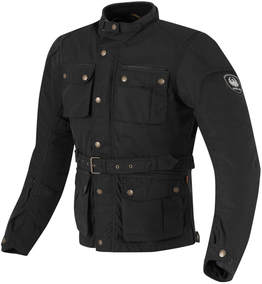 Merlin Kurkbury Motorcycle Waxed Jacket black XL Figure 1