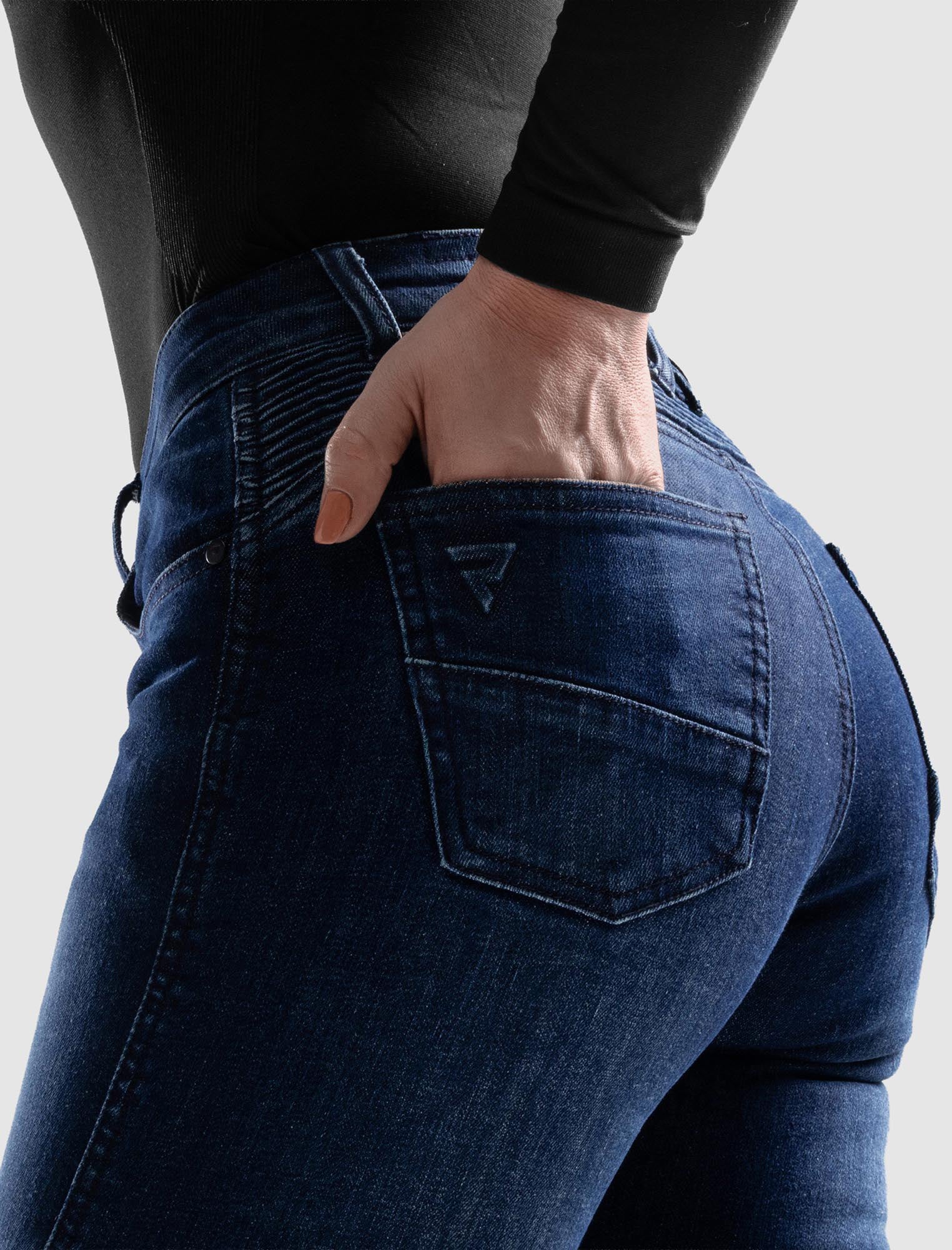 Rebelhorn Agness 2 Damer motorcykeljeans Blå udvasket 40/30 Figur 9