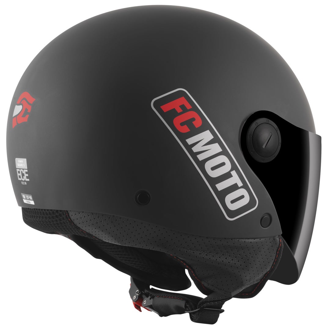 FC-Moto Square-RS Jet hjelm sort mat/rød 2XL Figur 4