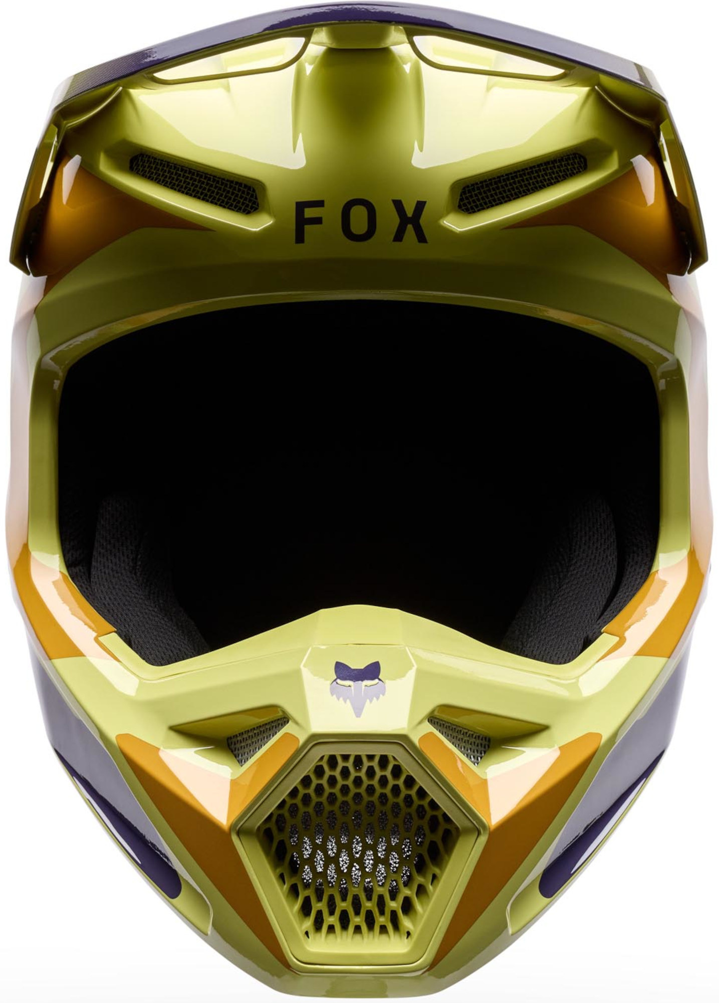 FOX V1 Image Print Мотокроссовый шлем Жёлтый/фиолетовый L Рисунок 3