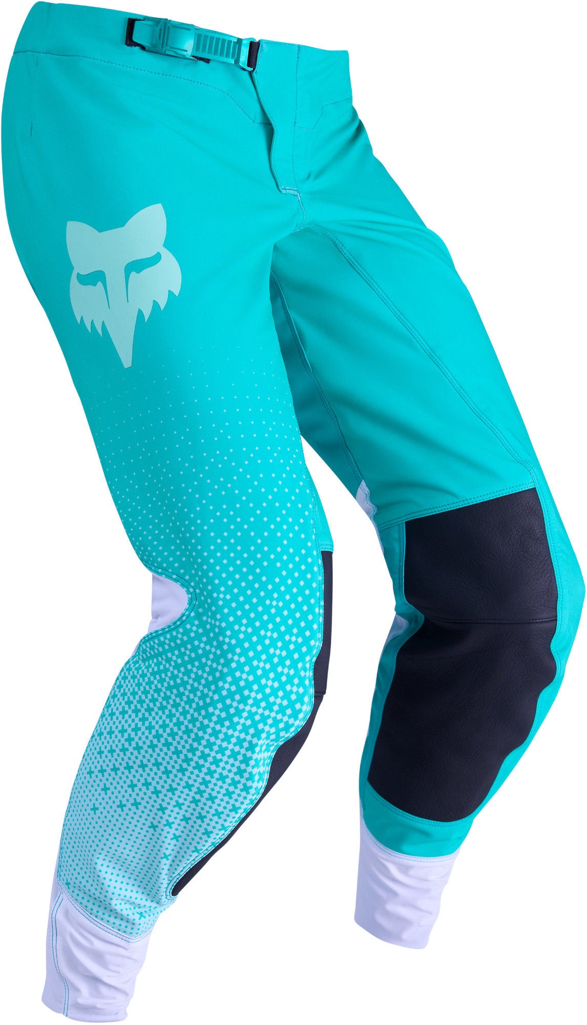 FOX Flexair Fracture Ladies Motocross Pants white/turquoise/black 4 Figure 1