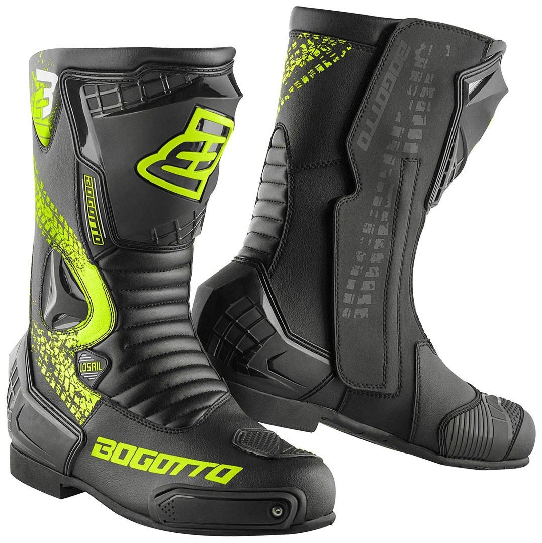 Bogotto Losail Evo Motorcycle Boots black/neon-yellow 44 Figure 1