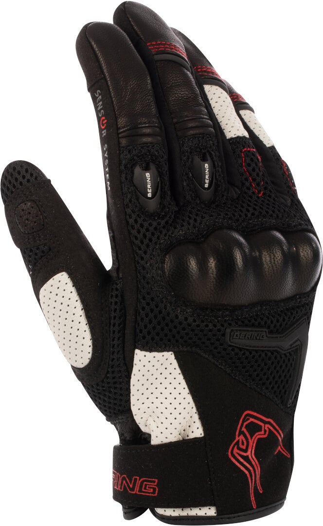 Bering Planet Motorrad Handschuhe schwarz/weiß/rot XL Abbildung 1