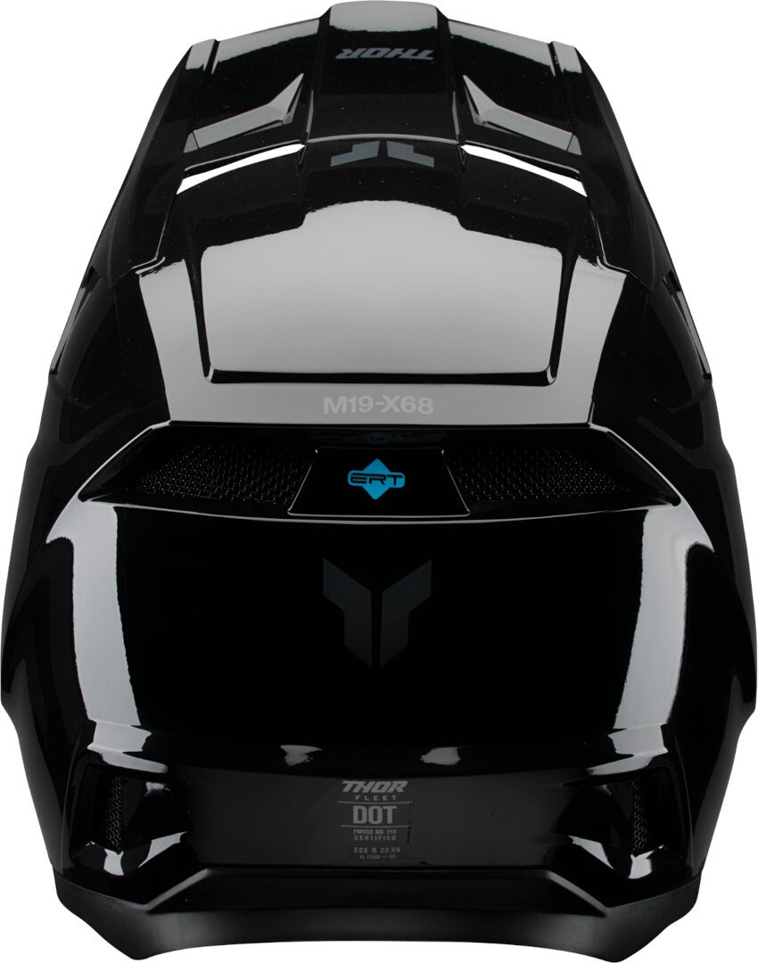 Thor Fleet Blackout Gloss Capacete de motocross infantil Y/L (52/53) Figura 2