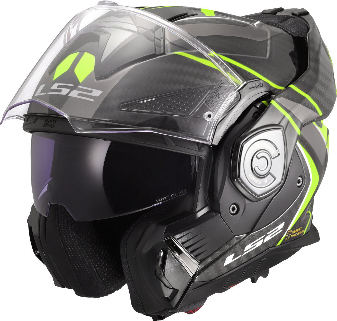 LS2 FF901 Advant X Carbon Future II Helm neongeel M (57/58) Figuur 9