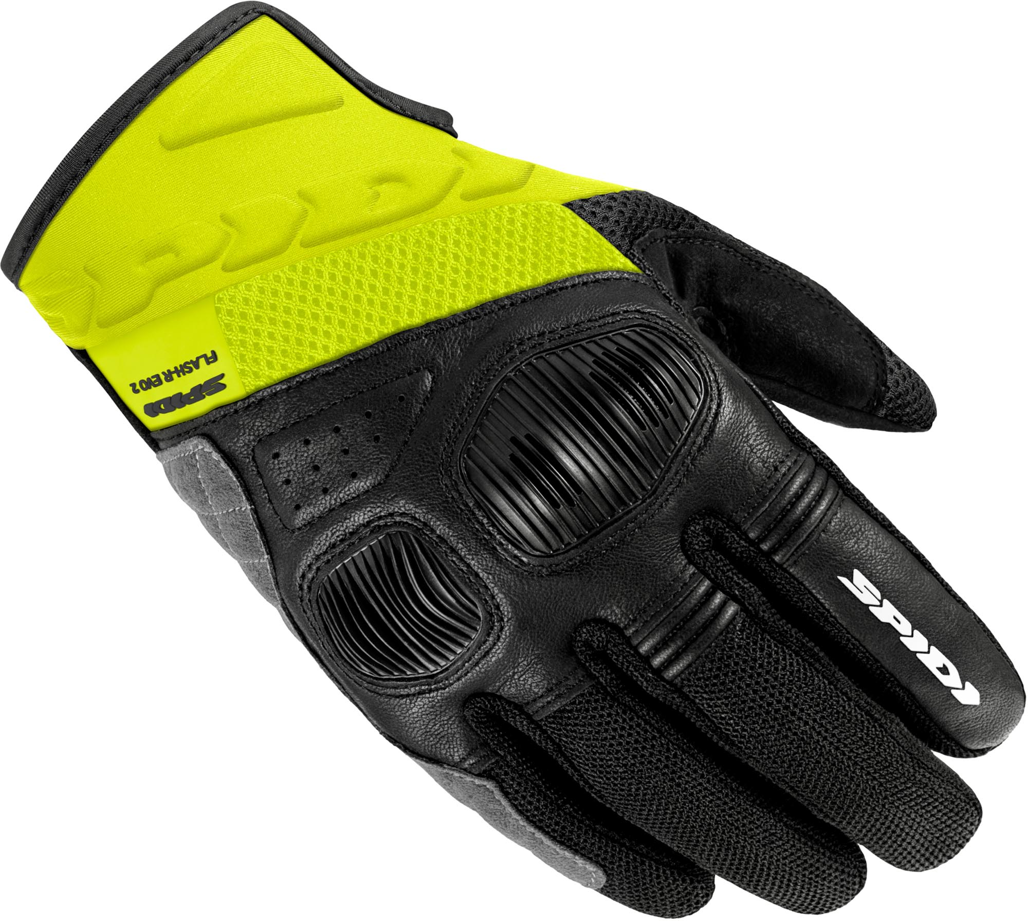 Spidi Flash-R Evo 2 Motorsykkelhansker svart/neon/gult S Figur 1