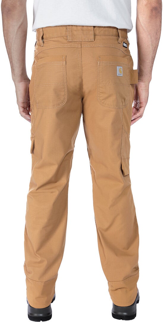 Carhartt Steel Rugged Flex Relaxed Fit Ripstop Double Front Utility Multi Pocket Work Pants brown 34/30 Figure 8