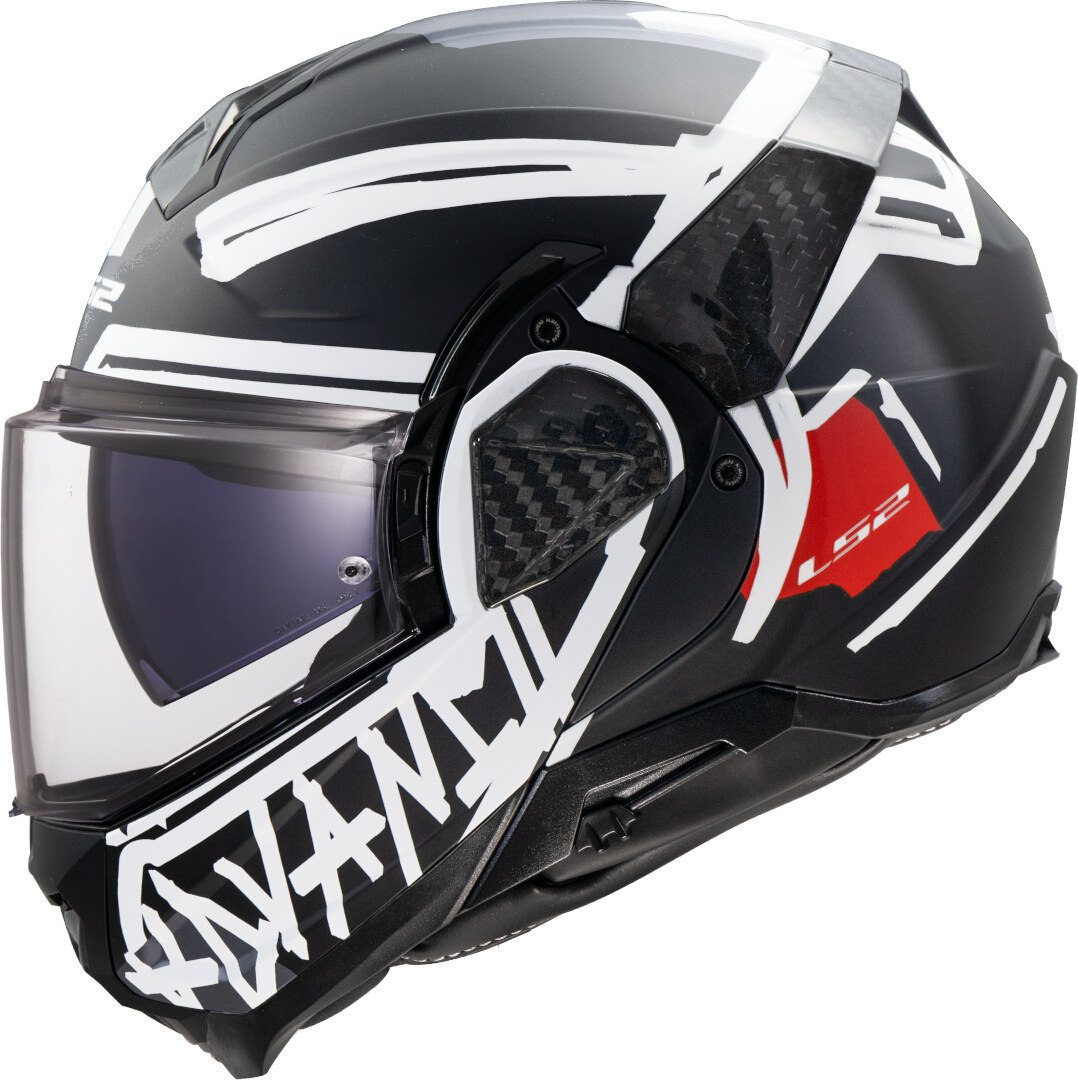 LS2 FF910 Advant II Tape Helm Zwart mat/wit M (57/58) Figuur 1