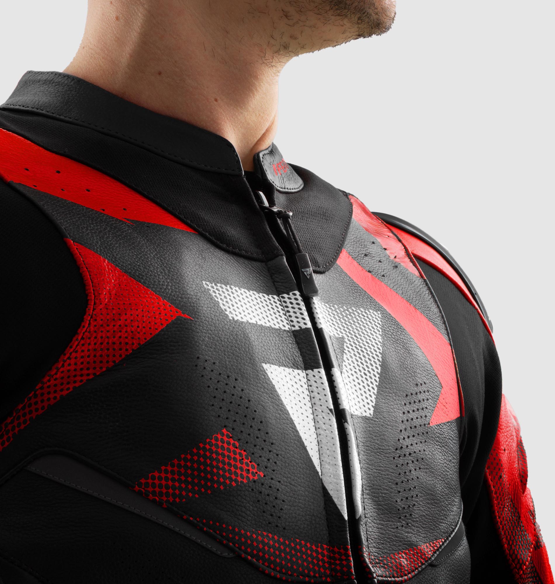 Rebelhorn Inferno Motorcycle Leather Jacket black/blue/white/red 58 Figure 3