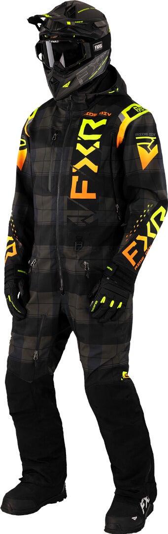 FXR Helium Lite 2023 One Piece Snowmobile Suit black/yellow M Figure 1