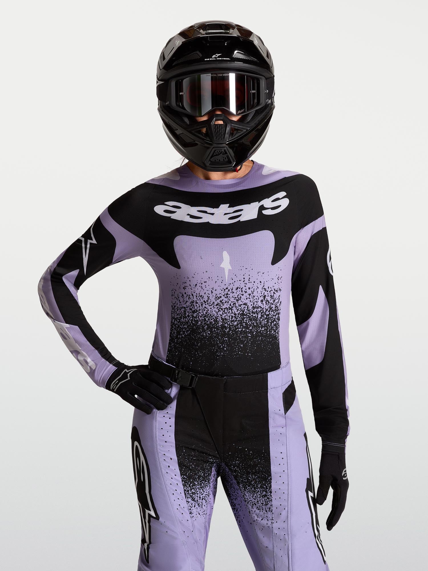 Alpinestars Stella Techstar Swan Damen Motocross Jersey violett/schwarz XL Abbildung 7