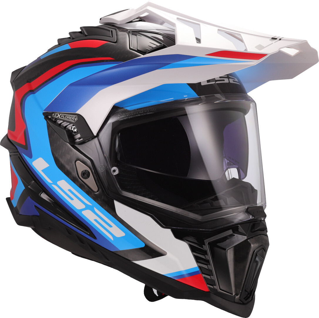 Side view of LS2 MX701 Explorer Carbon Frontier II Motocross Helmet