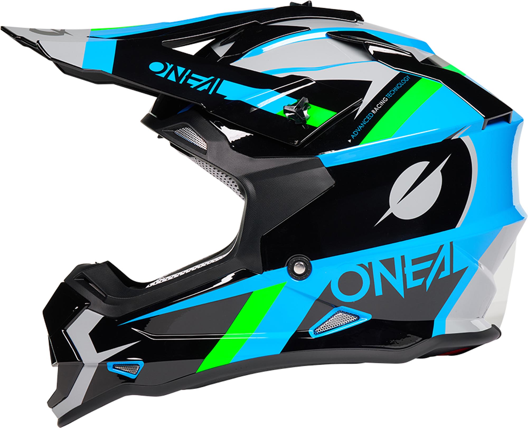 Oneal 2SRS Zento Casco da motocross nero/grigio/blu L (59/60) Figura 2