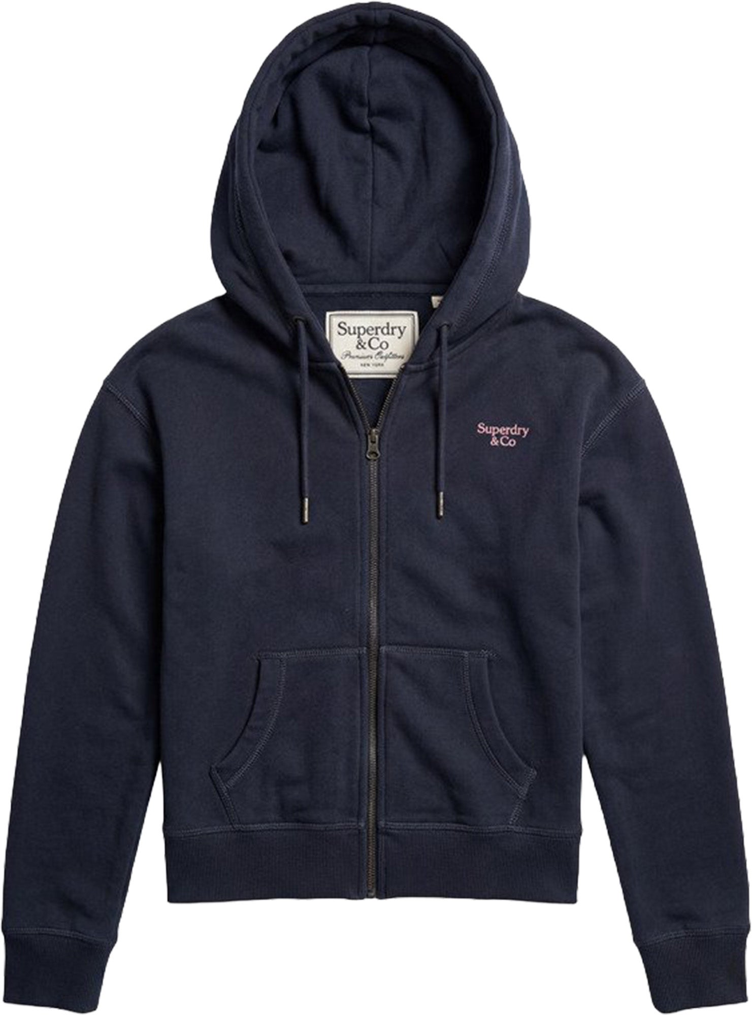 Superdry & Co Signature Embroidered Γυναικείο φούτερ με φερμουάρ μπλε/ναυτικό 14 Γράφημα 1