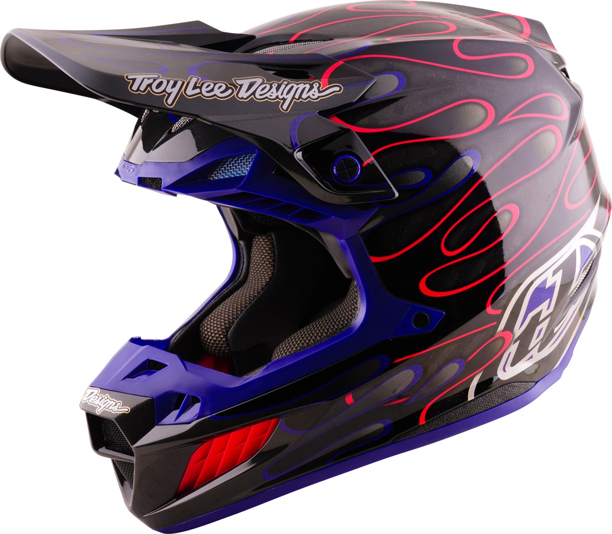 Troy Lee Designs SE5 Carbon MIPS Overspray Motocross kaciga crna/magenta L (58/59) Slika 1