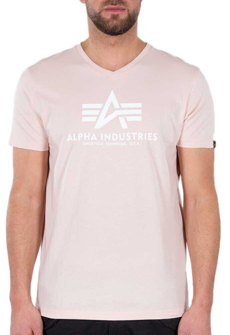 Alpha Industries Basic V-Neck T-shirt Pink L Figur 1