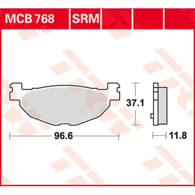 TRW Lucas Bremsbelag MCB768 Figur 1