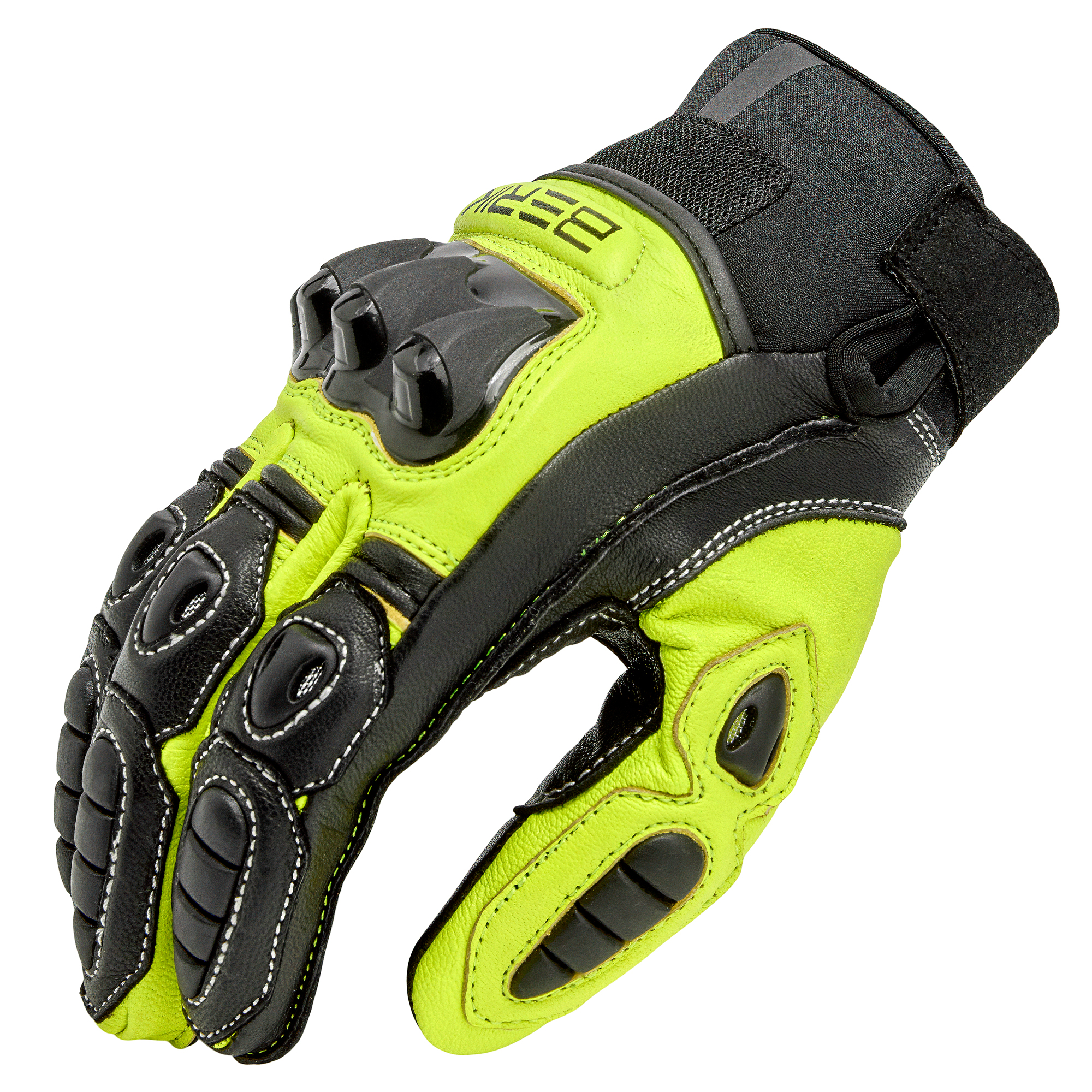 Berik Zakuda Motorcykel handsker sort/neon-gul L Figur 2