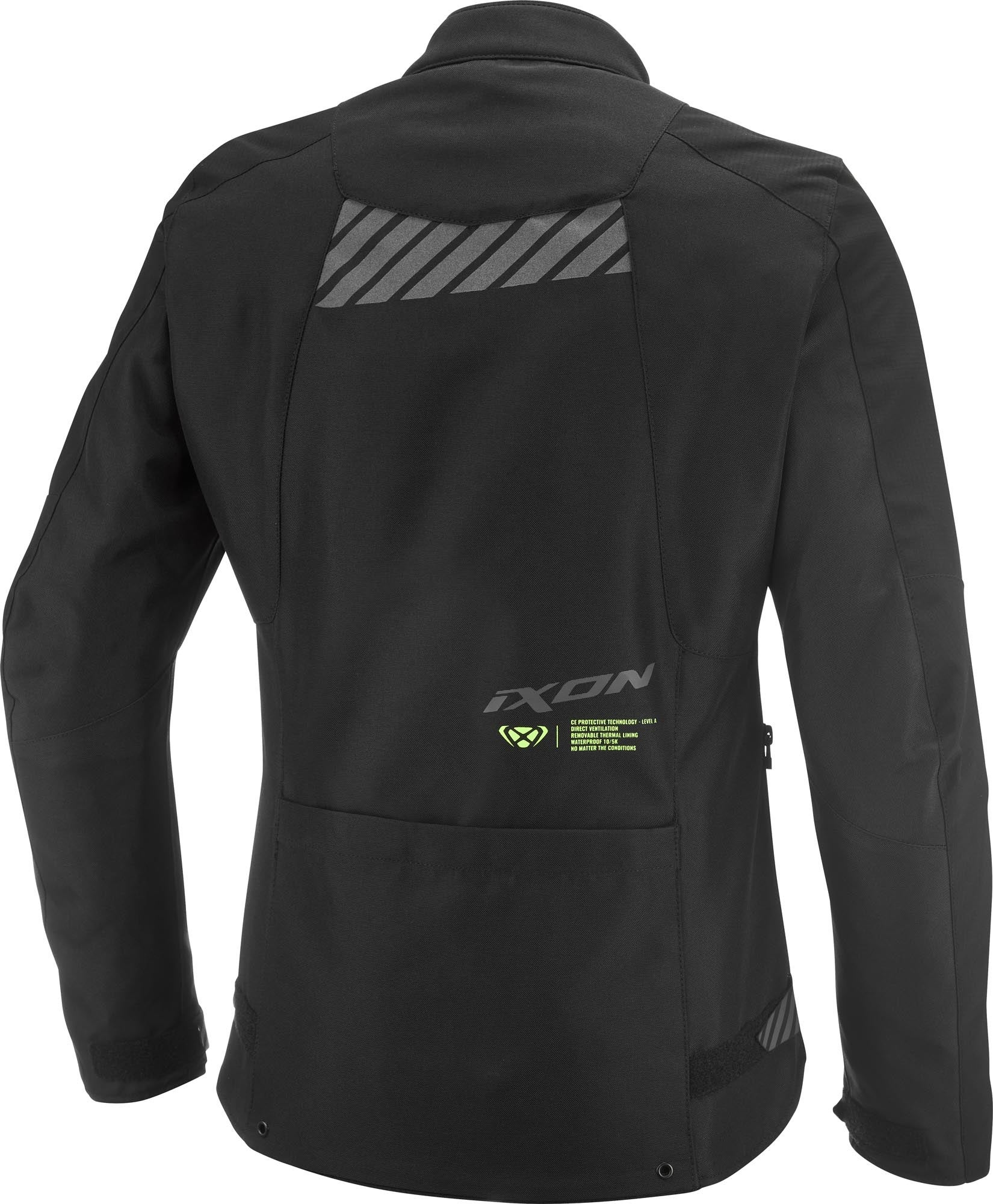 Ixon Tyr parka textile moto pour dames imperméable noir/jaune M Figure 2