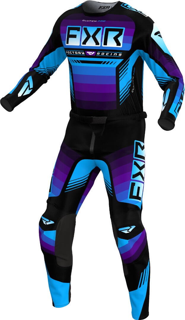 FXR Clutch Pro 2024 Motocross bukser sort/blå 32 Figur 3