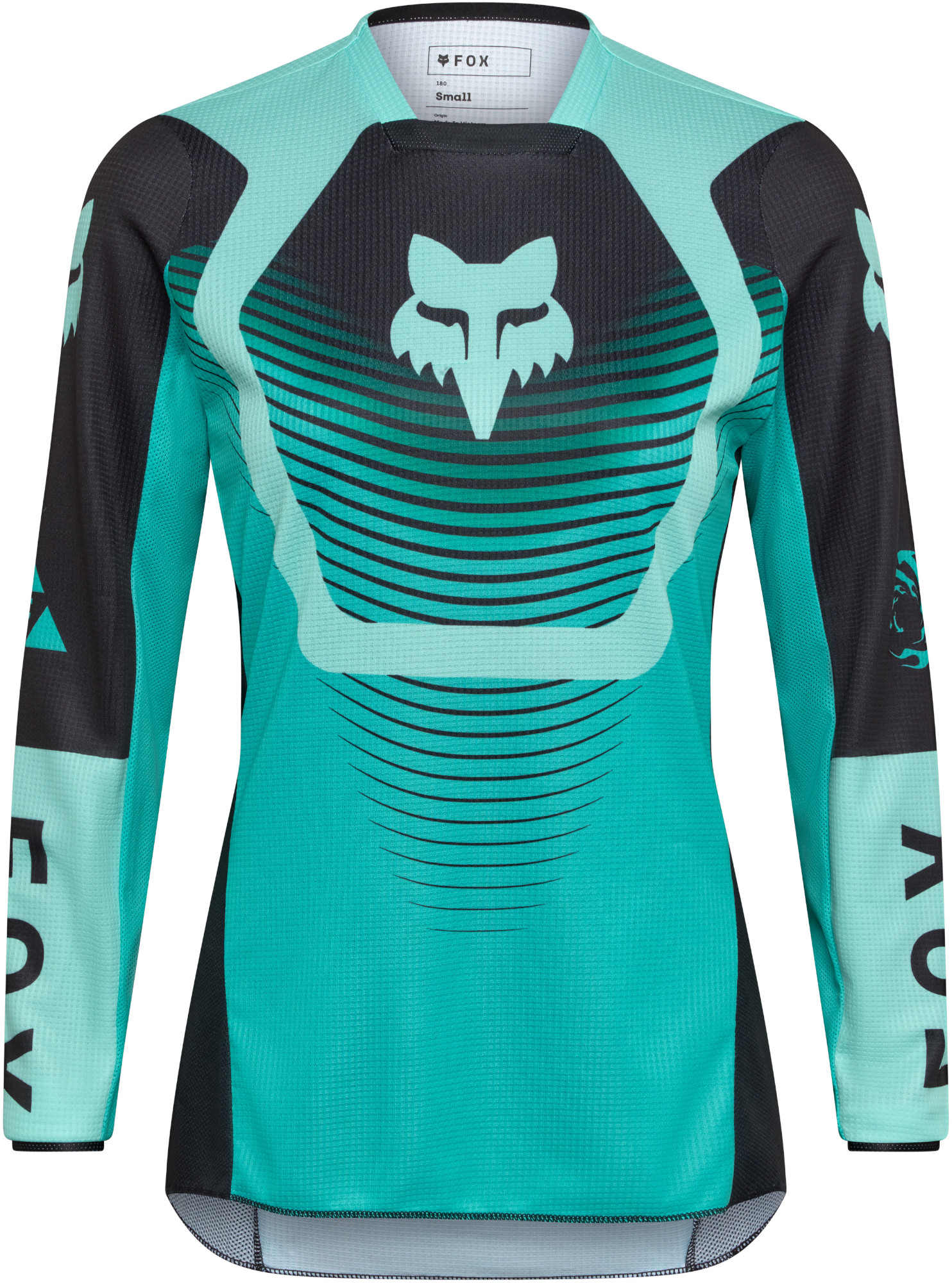 FOX 180 Collect Damen Motocross Jersey schwarz/türkis S Abbildung 1