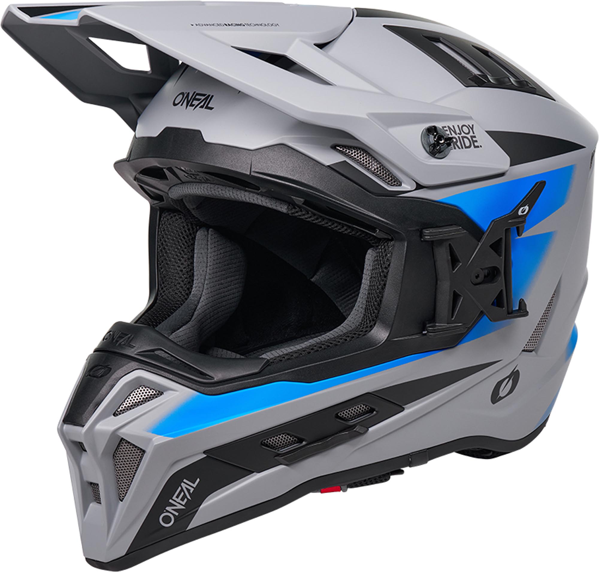 Oneal EX-SRS Magma Motocrosshelm grijs/blauw XL (61/62) Figuur 1