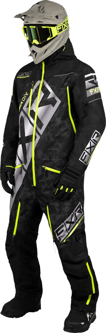 FXR CX Lite 2023 One Piece Snowmobile Suit black/grey/yellow L Figure 1