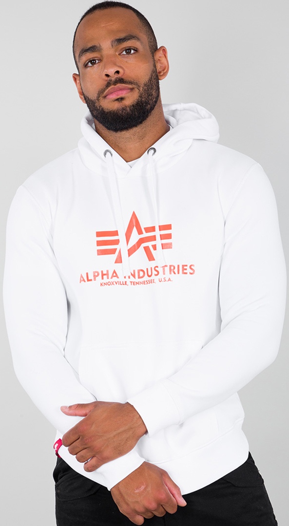 Alpha Industries Basic Hoodie branco/laranja 5XL Figura 1