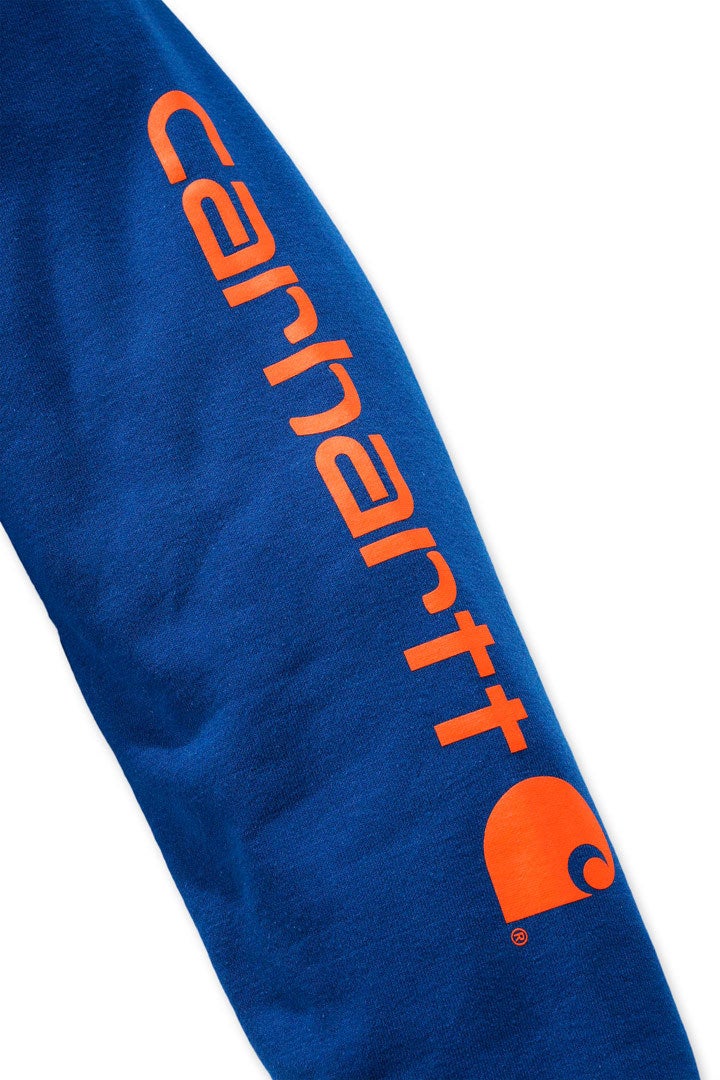 Carhartt Midweight Sleeve Logo Hoodie blue XXL Figure 3
