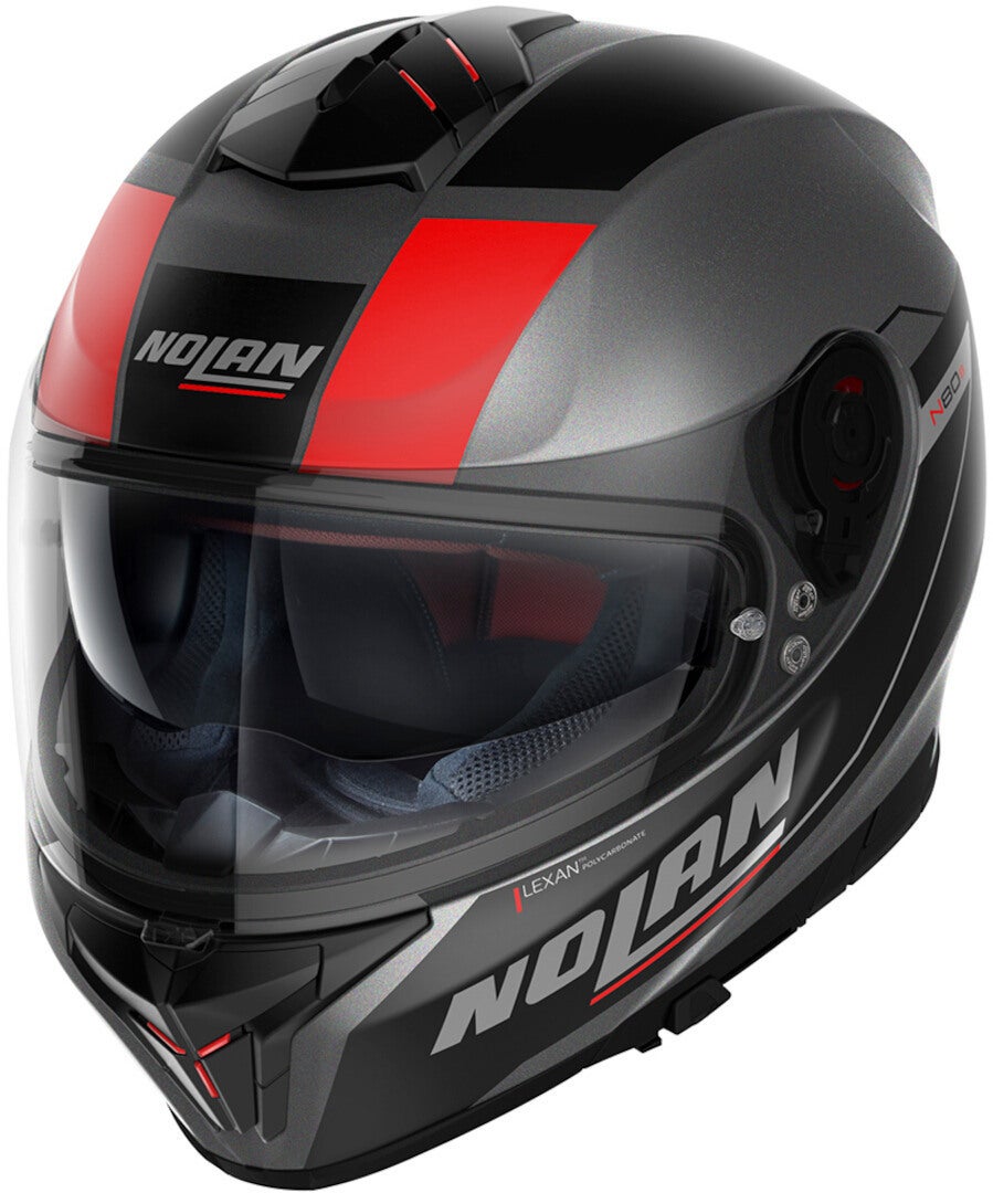 Nolan N80-8 Mandrake N-Com Helm grau/rot M (58/59) Abbildung 1
