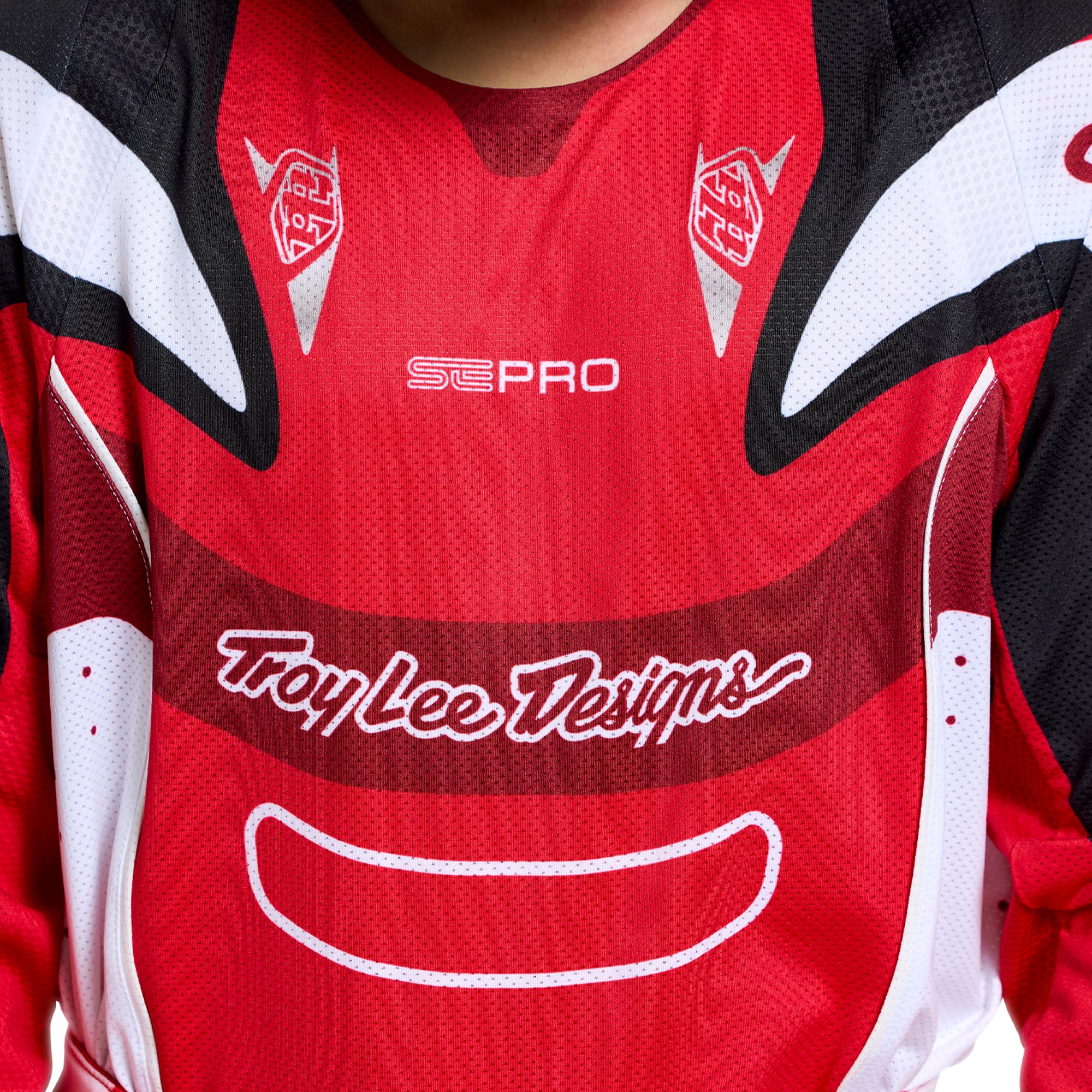 Troy Lee Designs SE Pro Salvo Jeugd motocrosstrui rood/wit XL Figuur 7