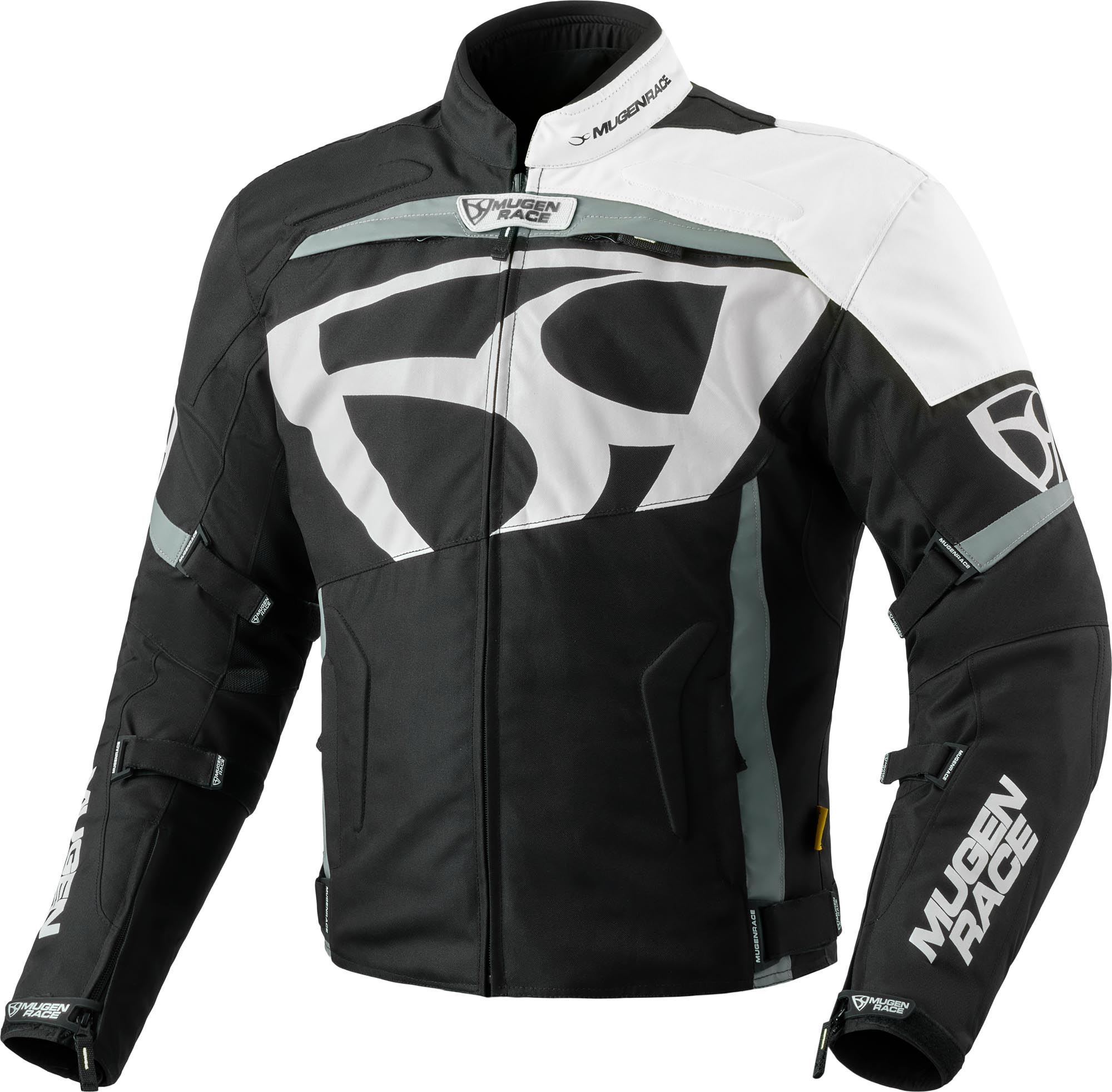 MUGENRACE Aggressore-T waterproof Motorcycle Textile Jacket black/white L Figure 1