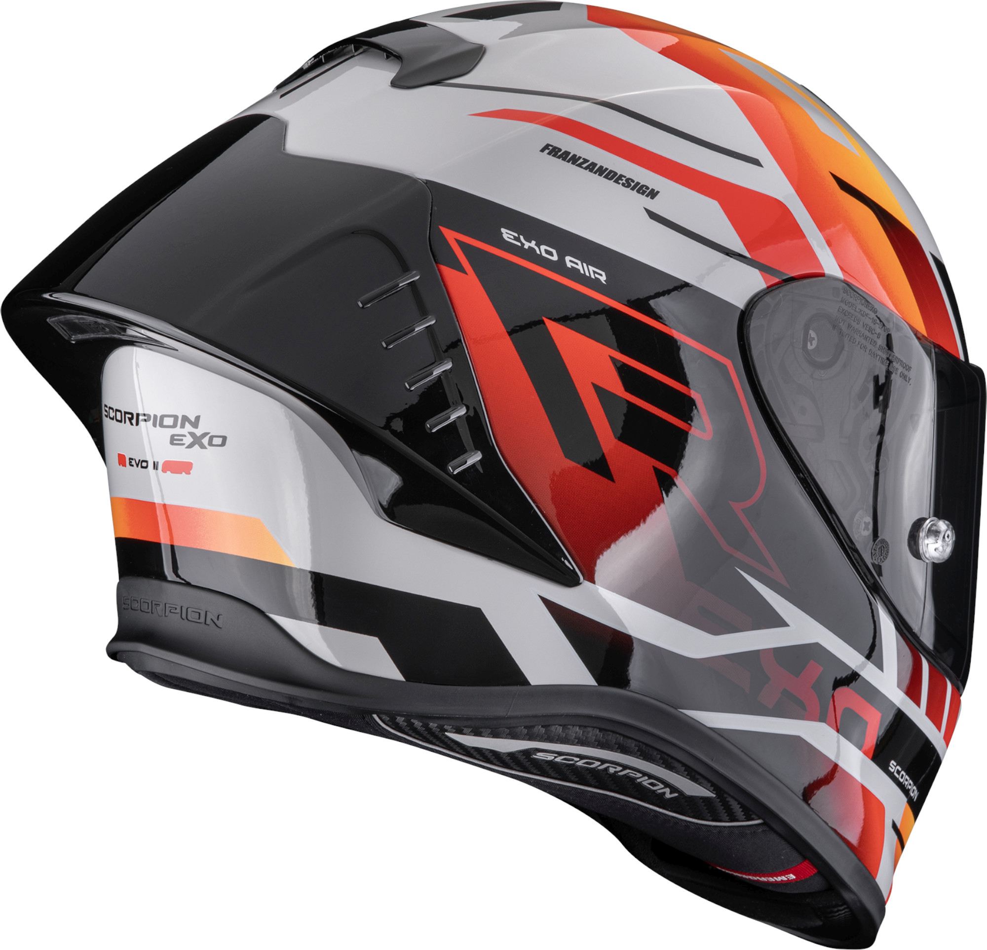 Scorpion EXO-R1 Evo II Air Adrenaline Cască integrală gri/negru/roșu M (57/58) Figura 3