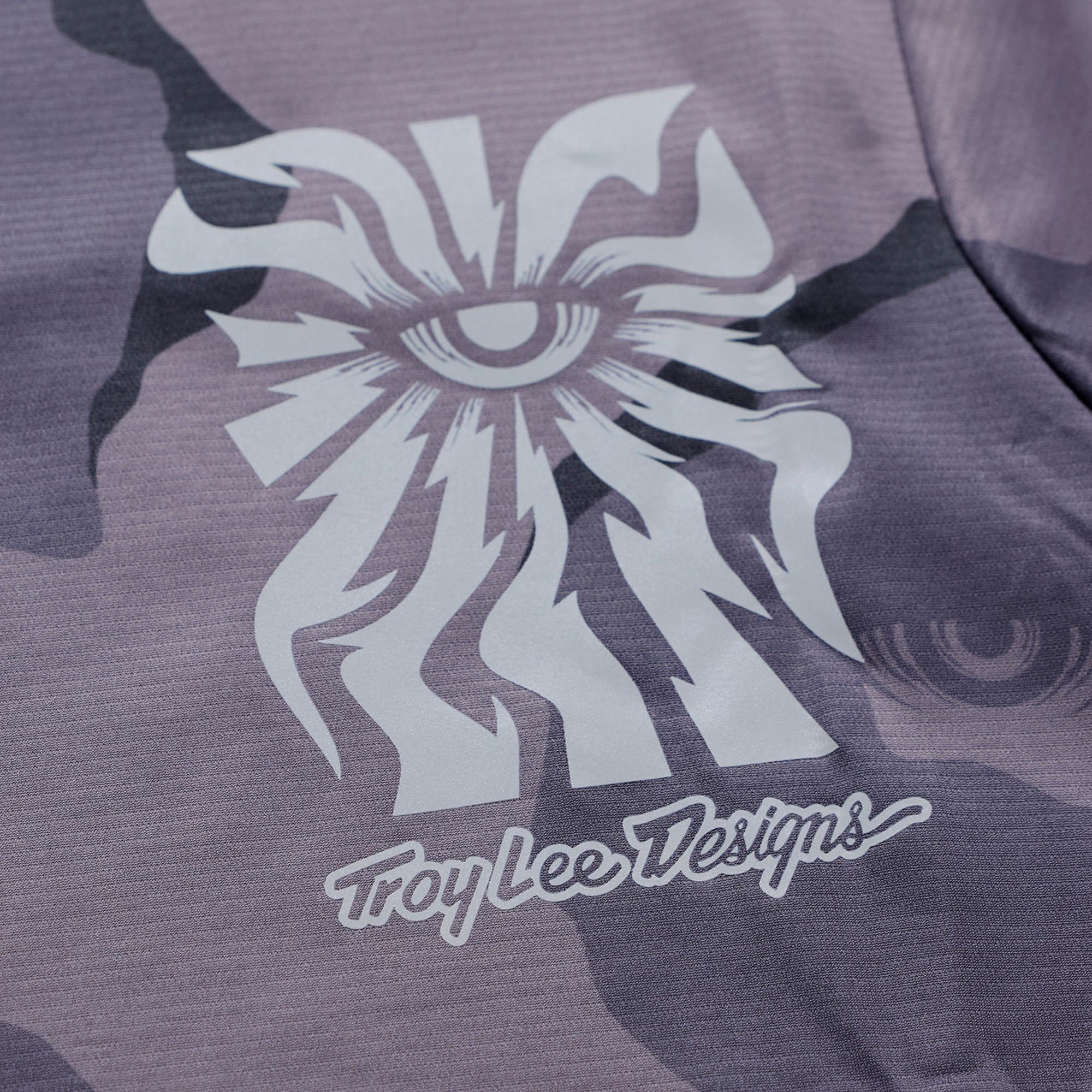 Side view of Troy Lee Designs Skyline Pro Flow Camo Short Sleeve Bicycle Jersey
