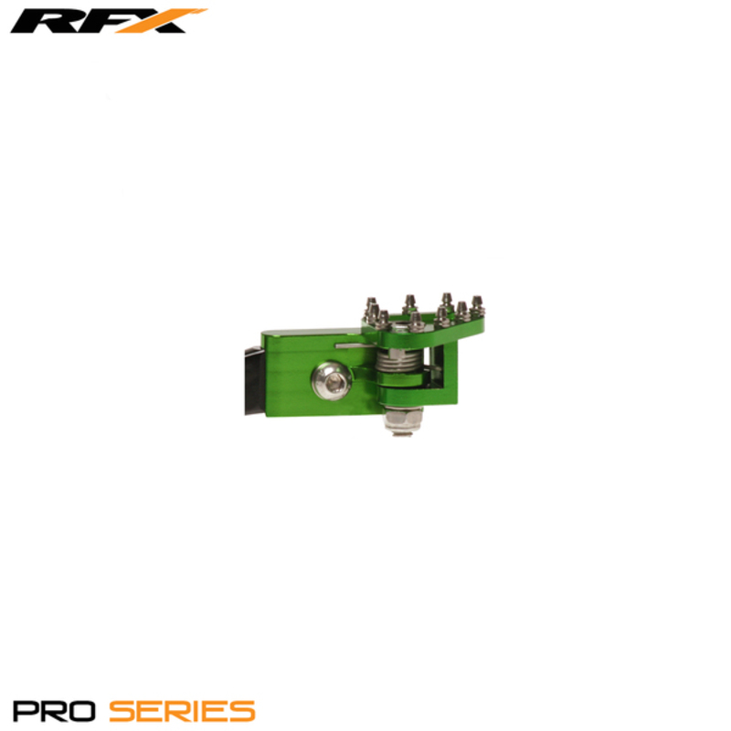 RFX Pro Palanca de freno trasera CNC Punta de repuesto flexible (verde)