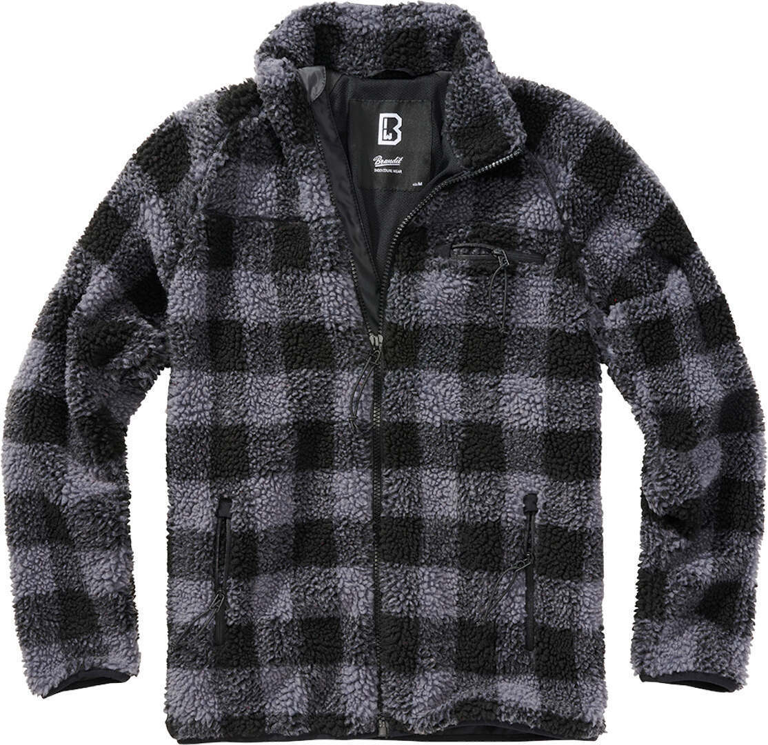Brandit Teddyfleece Jakke sort/grå XL Figur 1