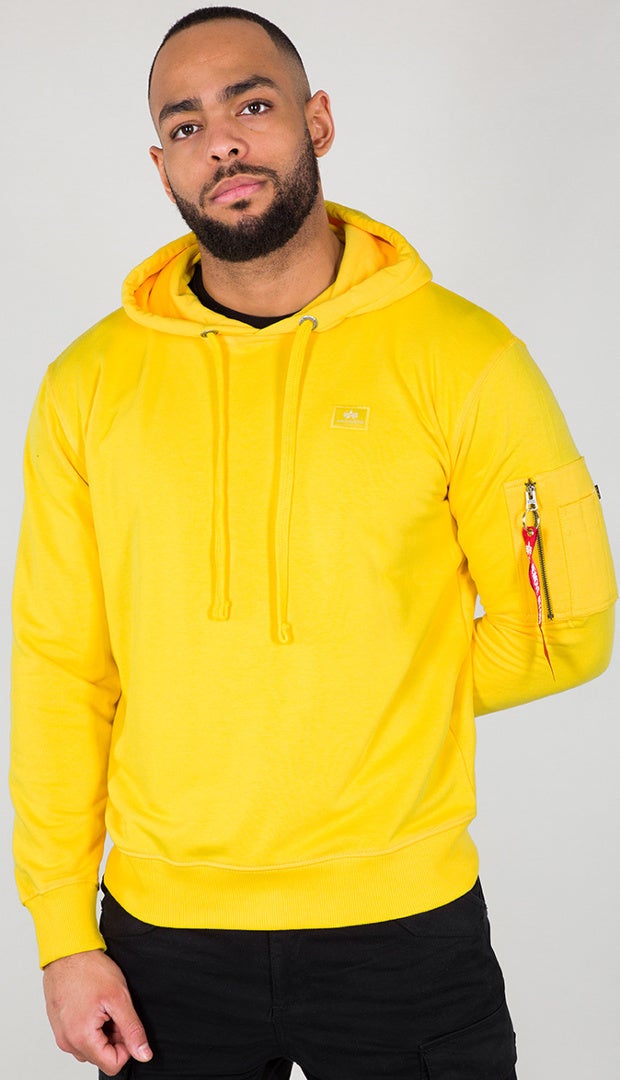 Alpha Industries X-Fit Hettegenser gul M Figur 1