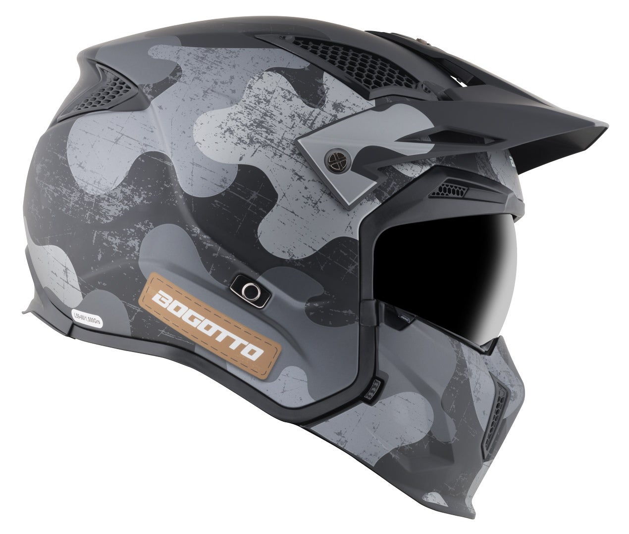 Bogotto Radic Camo 22.06 Casco nero opaco S Figura 21