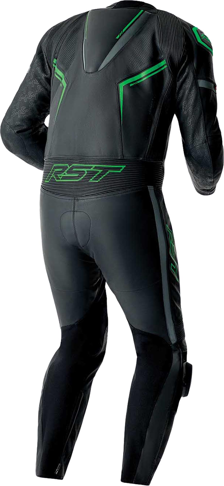 RST S1 D30 perforeret 1-delt motorcykellæderdragt Sort/neon-grøn 56 Figur 2