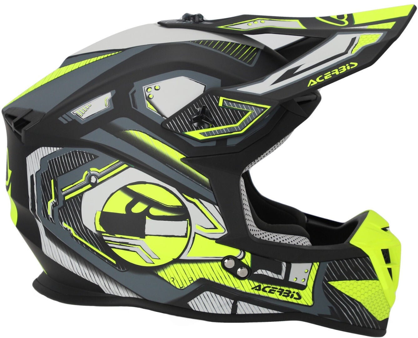 Acerbis Linear Graphic 2024 Motocross Helmet black matt/yellow M (57/58) Figure 5