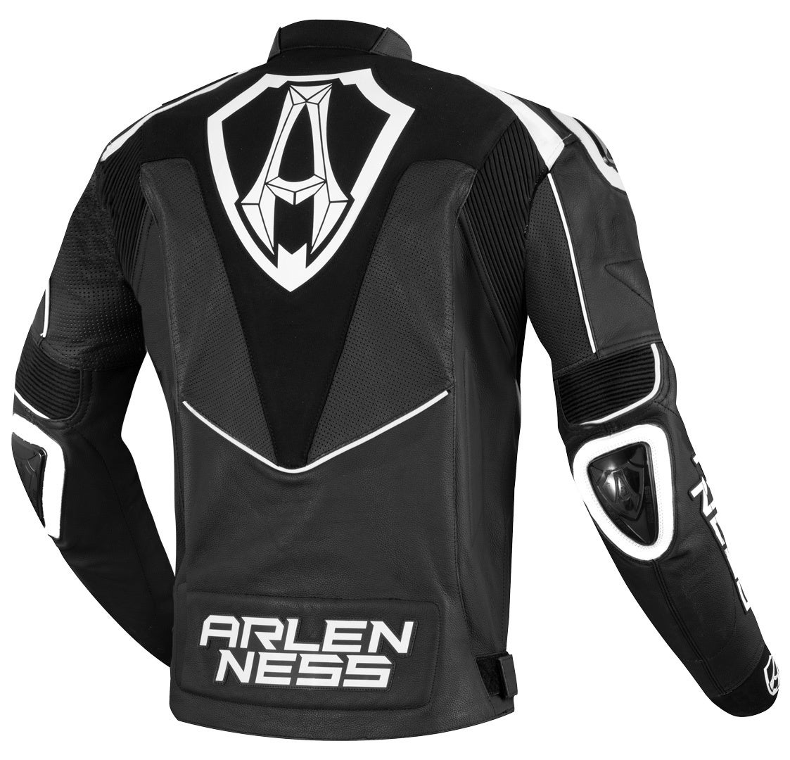 Arlen Ness Sugello Motorcycle Leather Jacket black/white 56 Figure 2